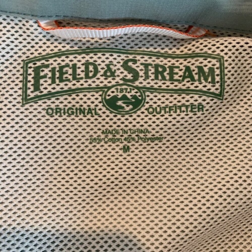 Nwt Field & Stream Green Button-Up Shirt Size M C… - image 3